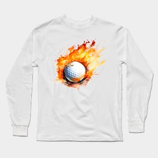 Flamming Golf Ball Long Sleeve T-Shirt